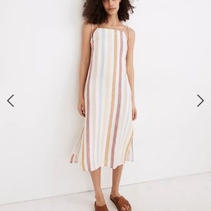 🏷 NWT Madewell x linen Jane striped maxi dress